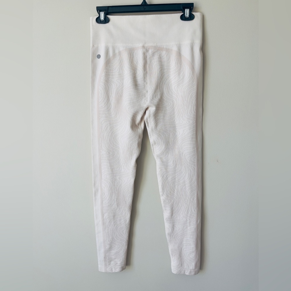 Zella Seamless Jacquard Base Layer Ivory Legging - Picture 3 of 8